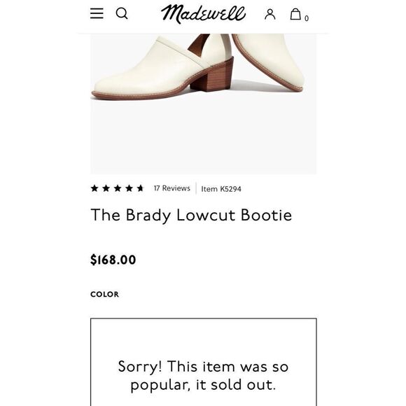 Madewell The Brady Lowcut Bootie Size 10 / excellent - Picture 6 of 13